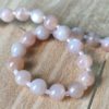 Bracelet pierre le lune orange +perle miyuki