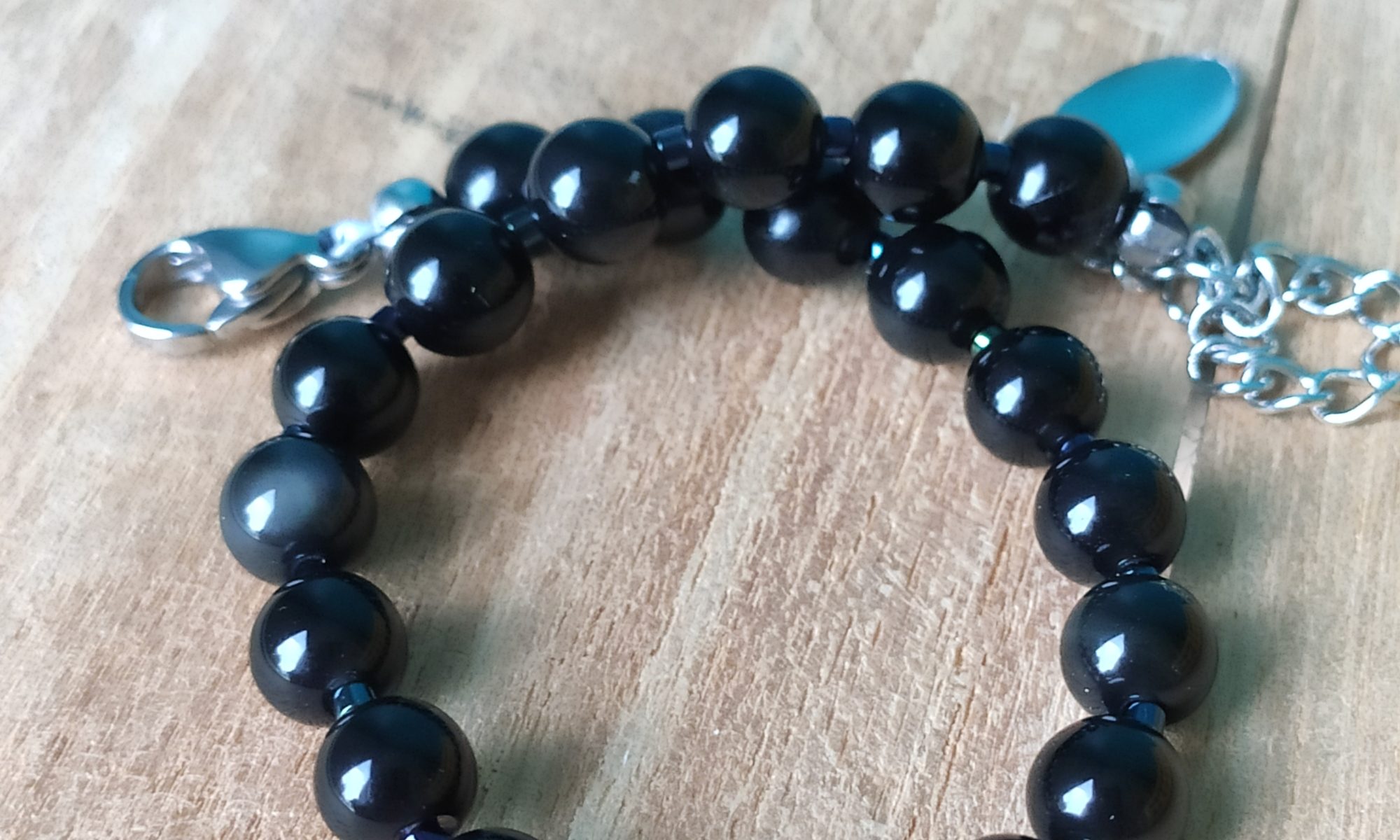 Bracelet obsidienne œil céleste