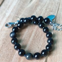 Bracelet obsidienne œil céleste