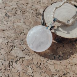 Pendentif en Quartz Rose Rond_Petit