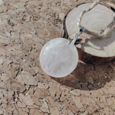 Pendentif en Quartz Rose Rond_Petit