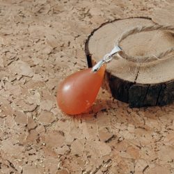 Pendentif en Calcite Orange Goutte_Petit