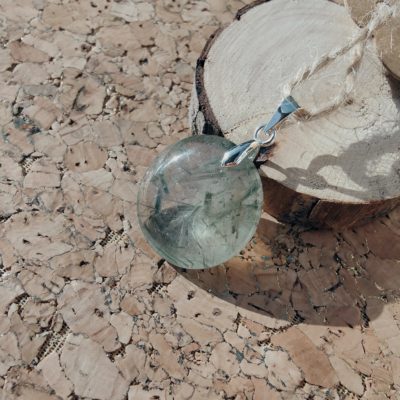 Pendentif en Quartz Tourmaline Rond_Petit