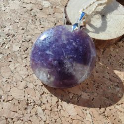 Pendentif en Lépidolite Rond