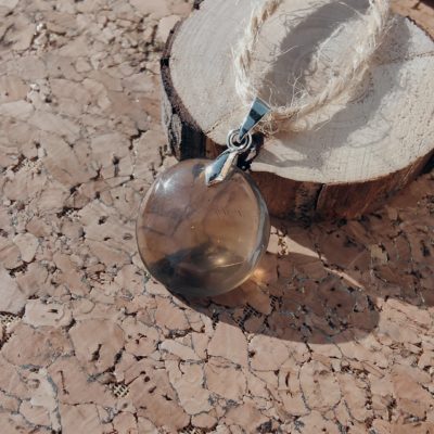 Pendentif en Quartz Fumé Rond_Petit
