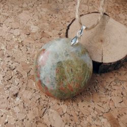 Pendentif en Unakite Ronde