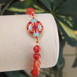 Bracelet Losange en Cornaline