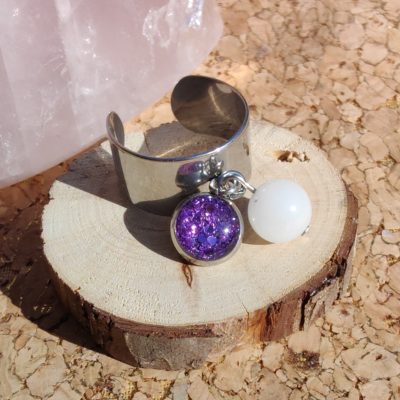 BAGUE AGATE BLANCHE